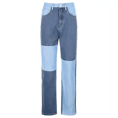DenimDare™ Stitching High-Rise Straight-Leg Jeans Damen