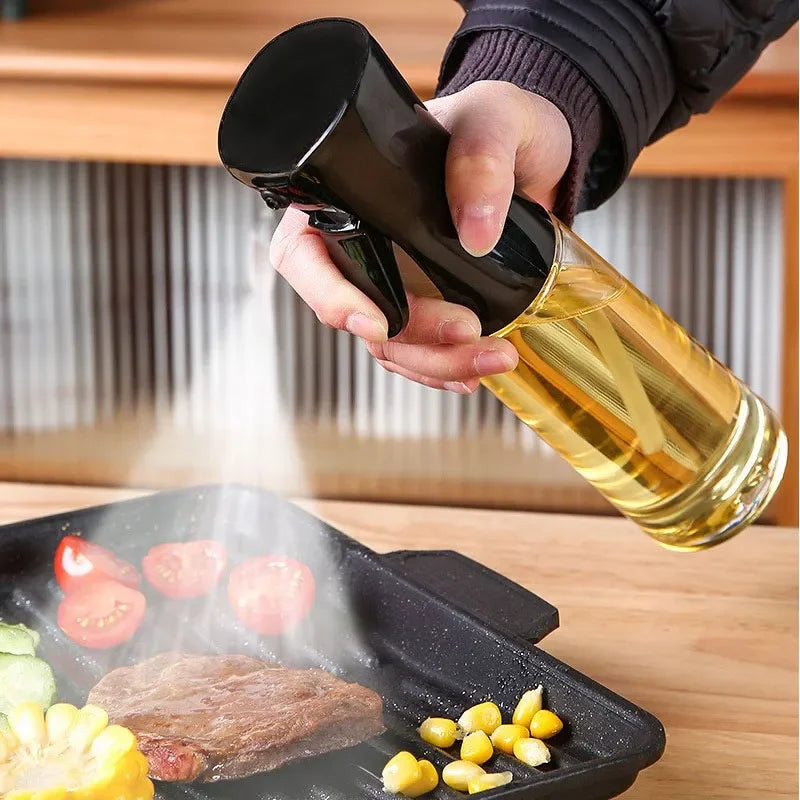 200/300/500ml Öl-Sprühflasche BBQ Kochspray für Olivenöl Kunststoff Backöl-Sprühflasche leere Essigflasche oder Öl-Pinsel