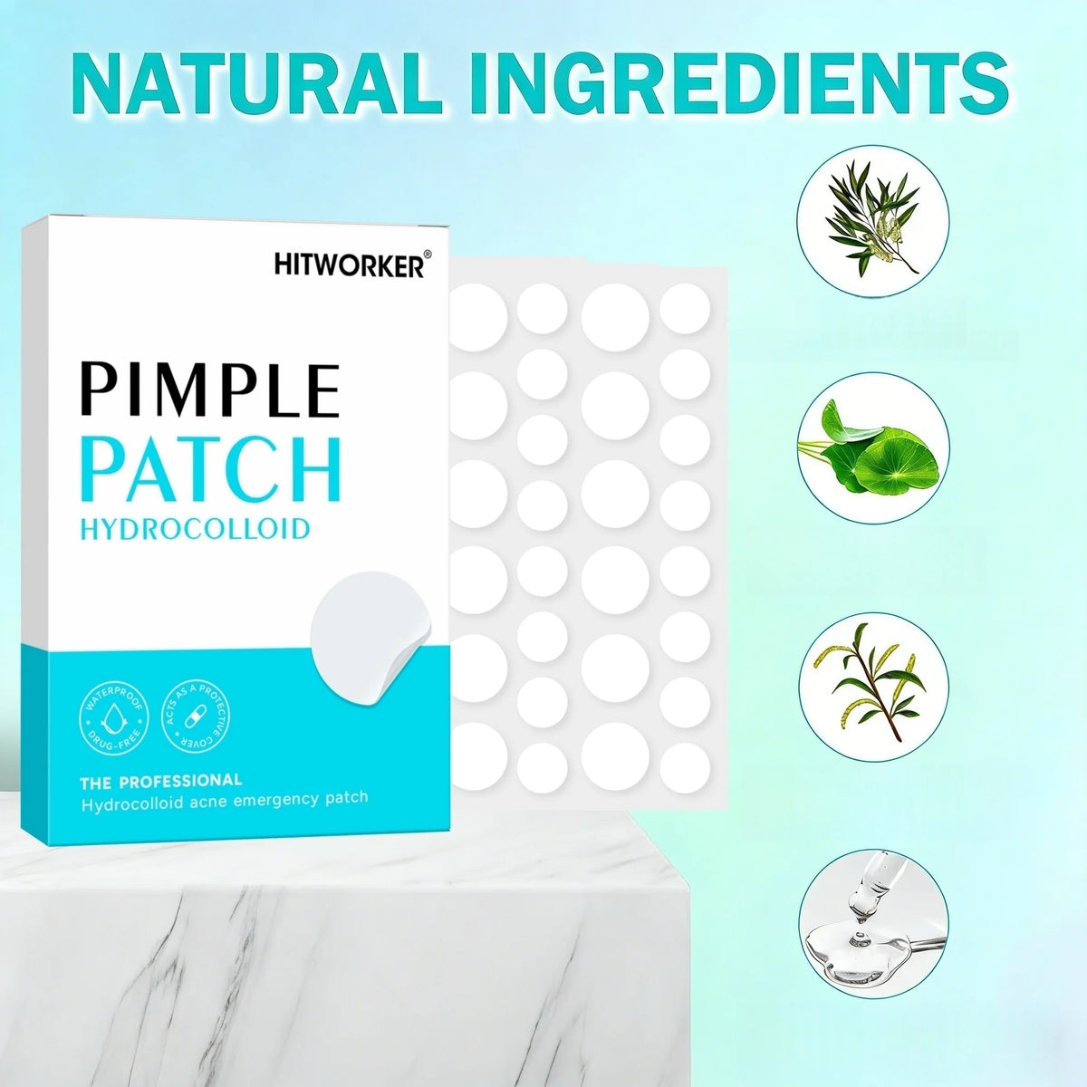 144/360/720pcs Hydrocolloid Acne Pimple Patches for Face, Effective Blemish Spot Treatment, Invisible & Skin-Friendly