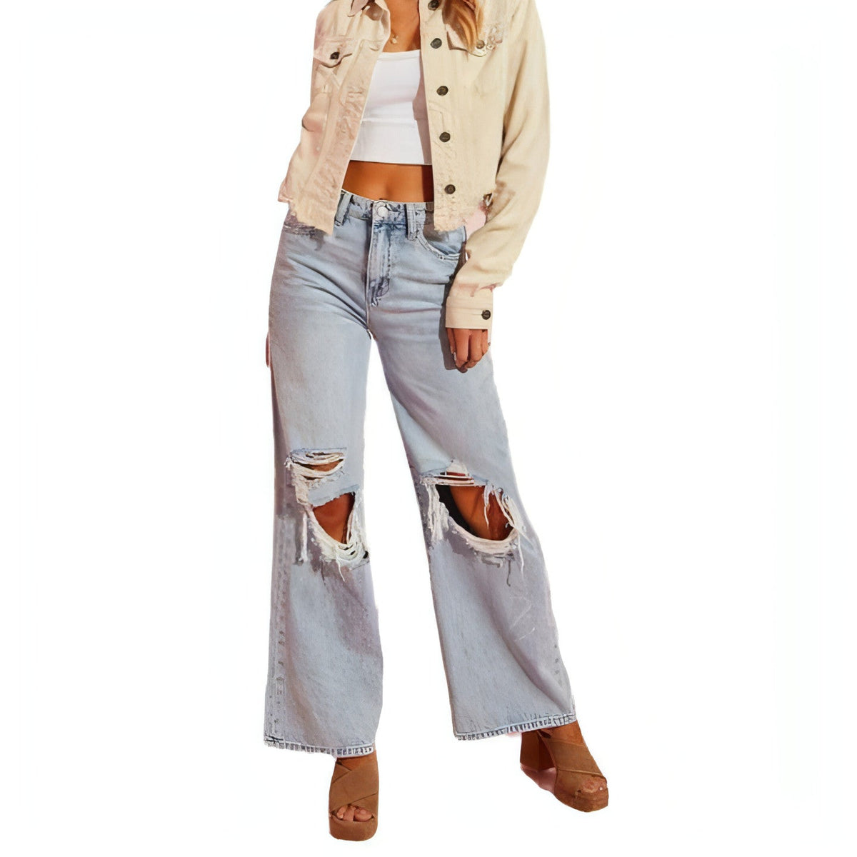 Ripped Slimming Jeans für Damen