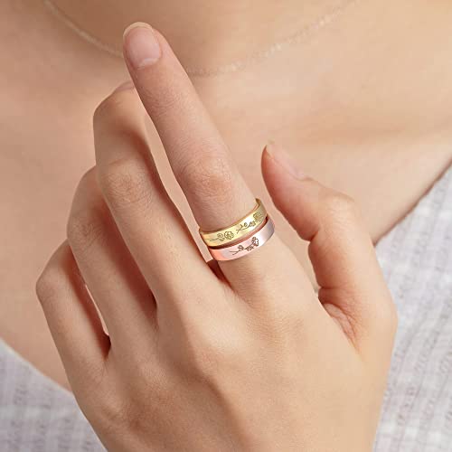 Geburtsmonatsblumen-Ring, Familien-Blumen-Ring, Geschenk für Mama, Mutter-Ring