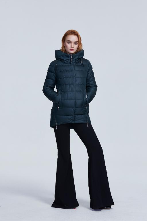 Damen warmer Kapuzenwintermantel Damenjacke Freizeitparka-Jacke