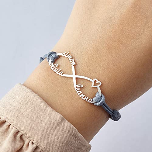 Mama Armband mit Kindernamen, Unendlichkeitsarmband mit Namen, Mama Schmuck