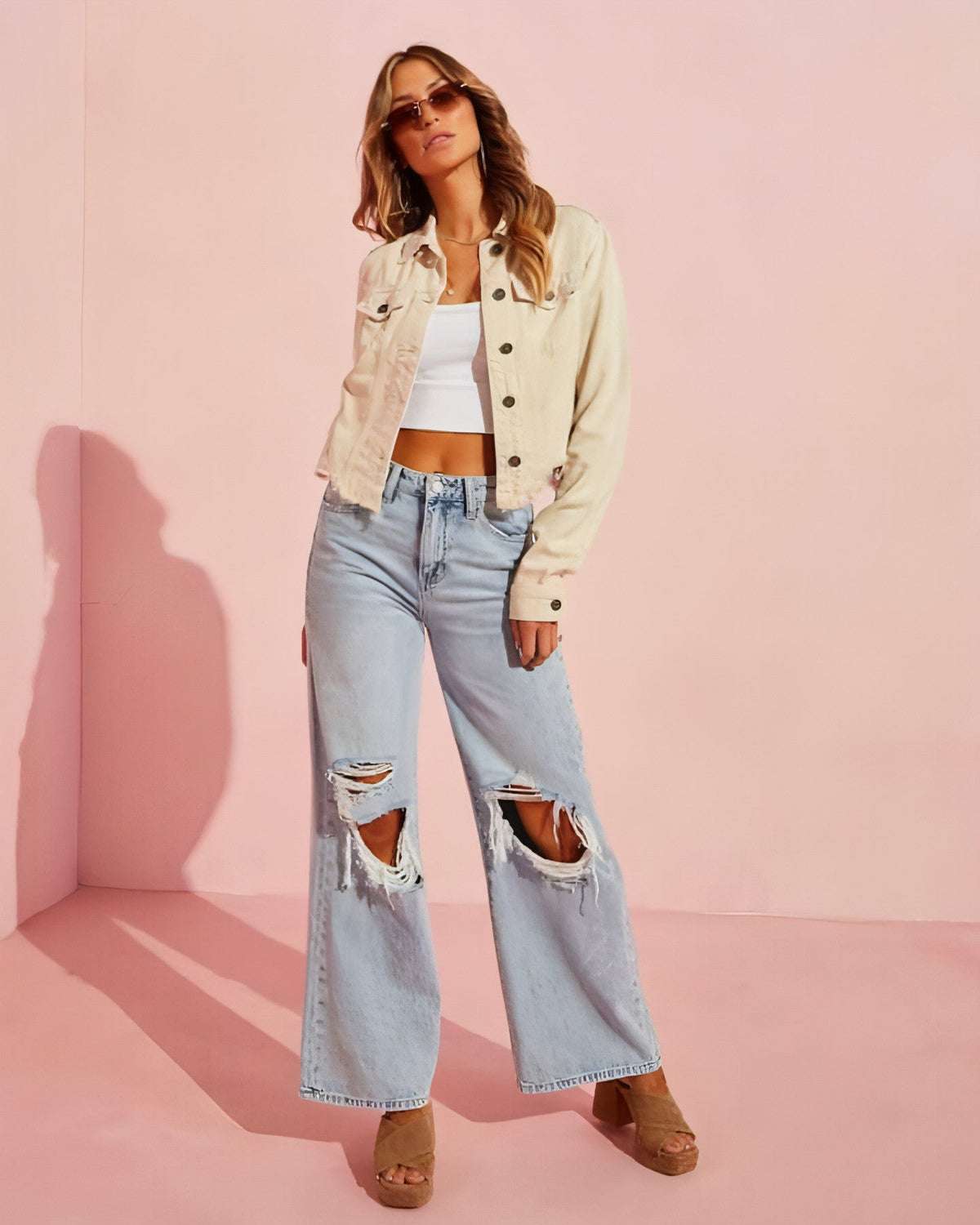 Ripped Slimming Jeans für Damen