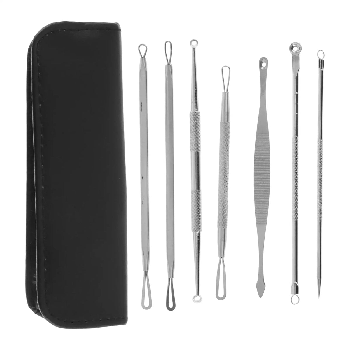 Professionelles Werkzeugset zur Akneentfernung, Mitesserentferner, Hautpflege, Beauty Gesichts-Tools, silberfarben