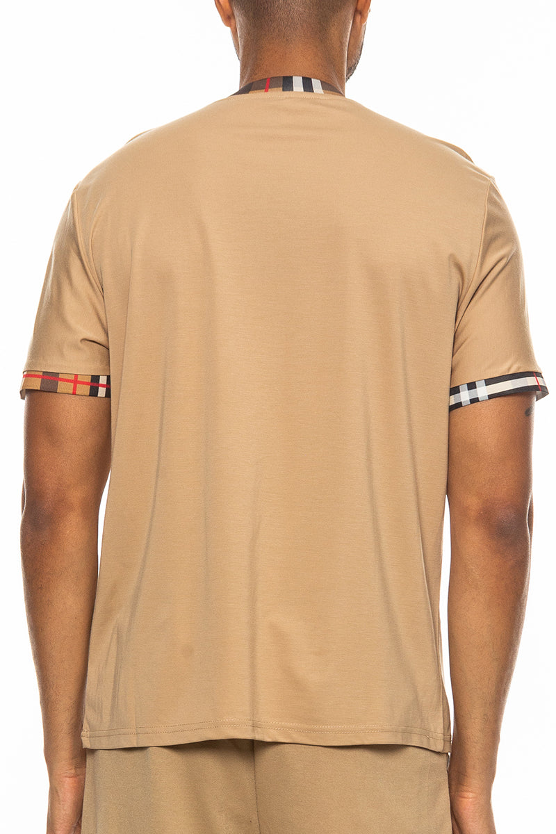 Polohemd mit Karodetail