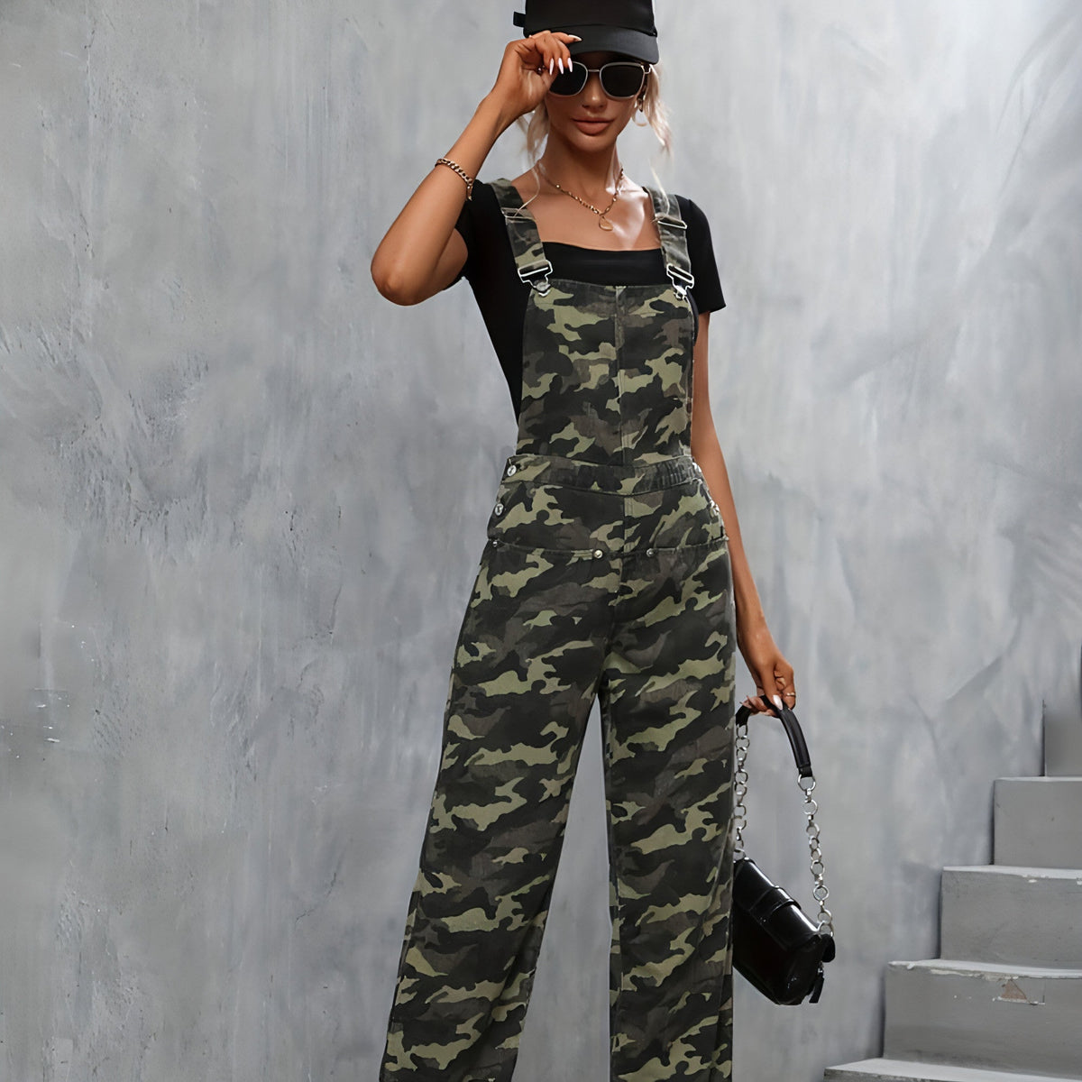 A.1 Damen-Street-t-Denim-Trägerhose (Jeans) Overall