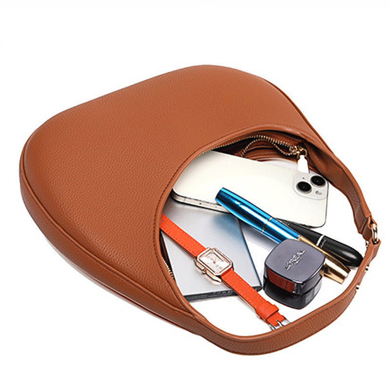European and American Irregular Crescent-Shaped Handbag Large-Capacity