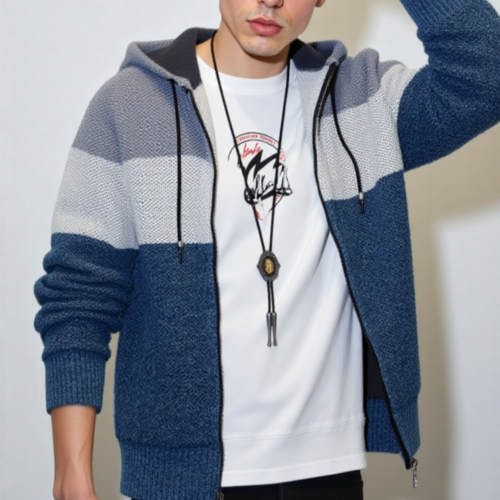 Herren Kapuzen-Sweatshirt mit Reißverschluss
