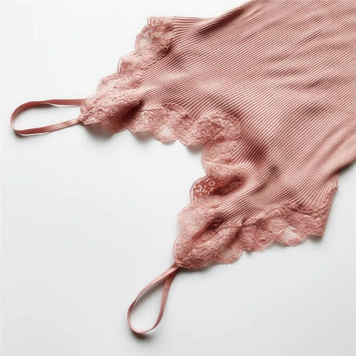 Birdtree 70% Silk 30% Cotton Lace Camisole Women French Knit Top