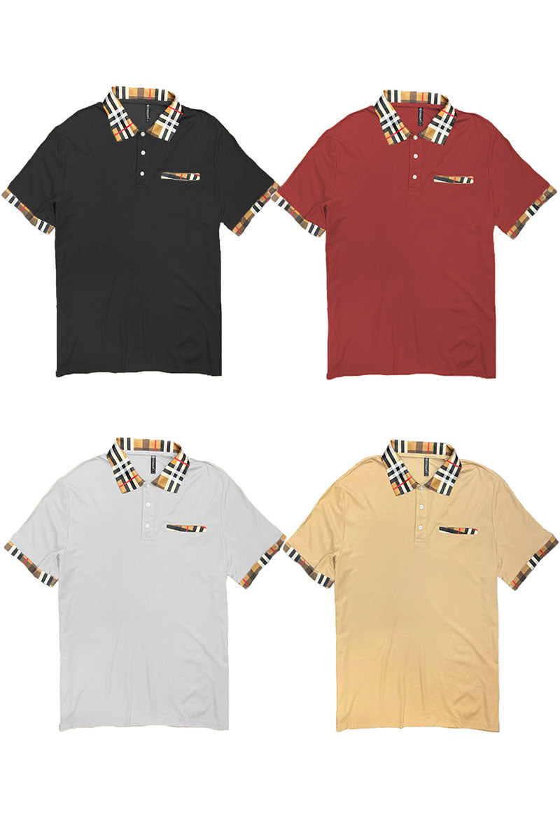 Polohemd mit Karodetail