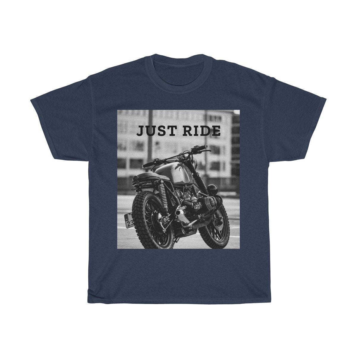 Motorrad Just Ride Schweres Baumwoll-T-Shirt