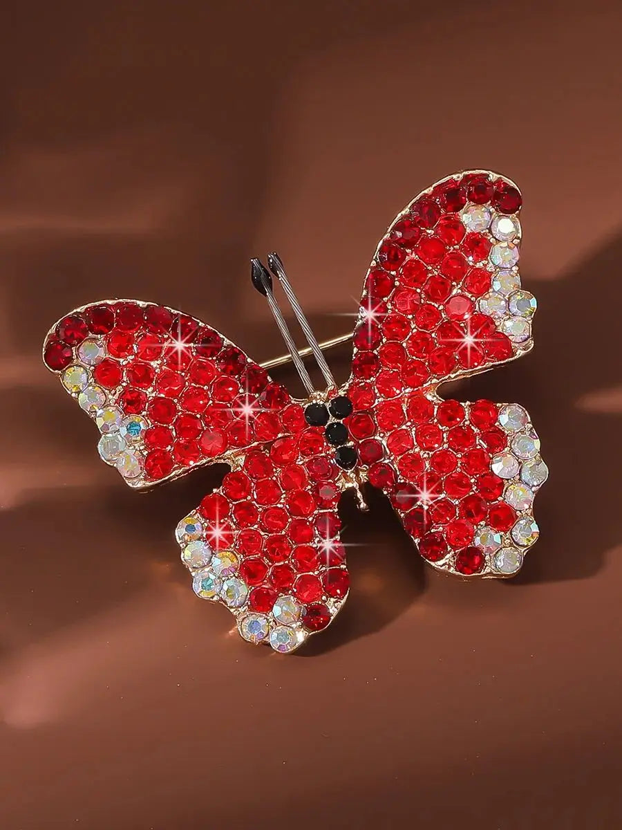 Lovely Butterfly Bee Brooch For Women Shiny Rhinestone Pearl Animal Insect Lapel Pins Wedding Party Coat Dress Jewelry Gifts