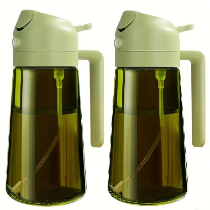 Olivenöl-Sprühflasche für Ölflaschen-Ausgießer zum Kochen von Öl, Gewürzen, Camping-Spender mit automatischem Deckel, Gewürzstreuer