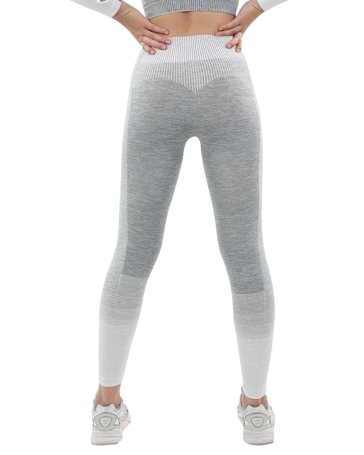 Bocana Seamless Leggings – Grau & Weiß
