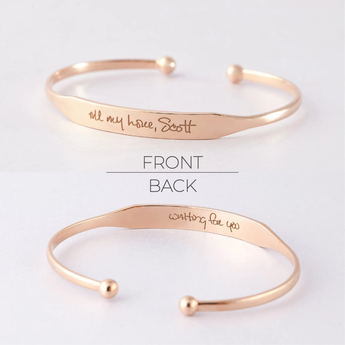 Handschriftliches Manschettenarmband