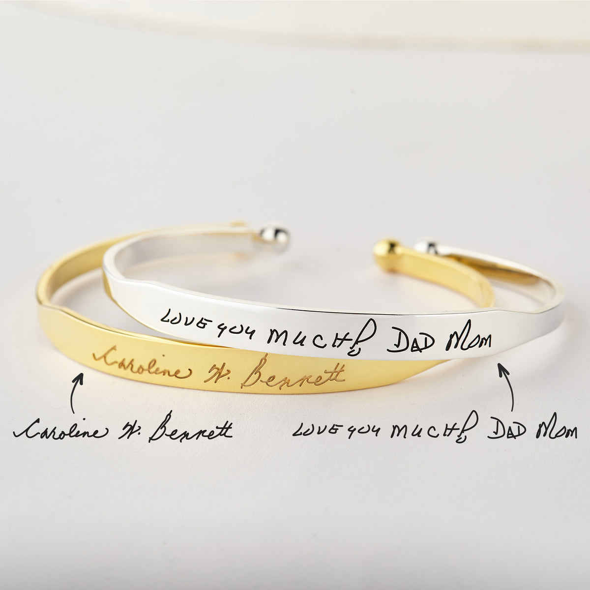 Handschriftliches Manschettenarmband