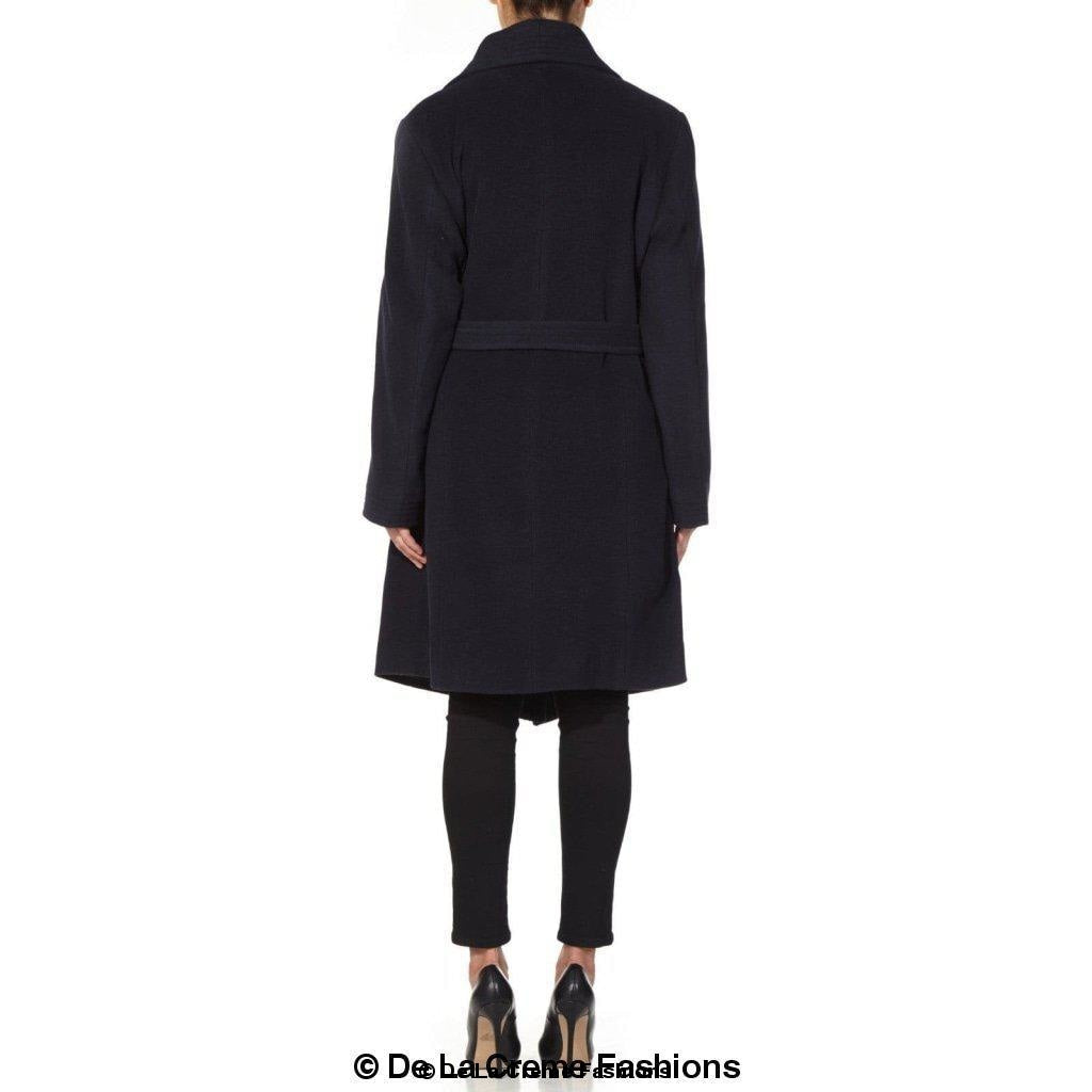 Dustercoat aus Wollmischung mit großem Revers