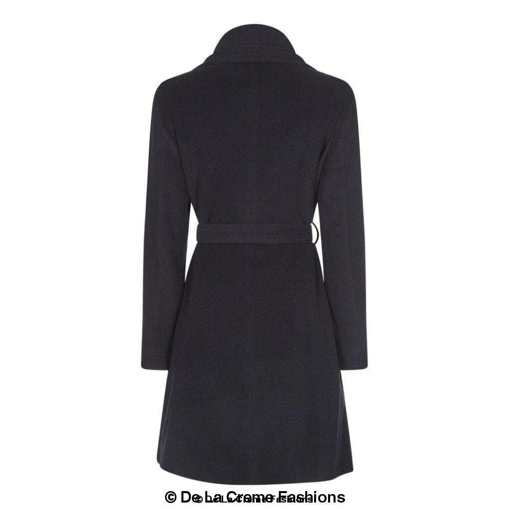 Dustercoat aus Wollmischung mit großem Revers