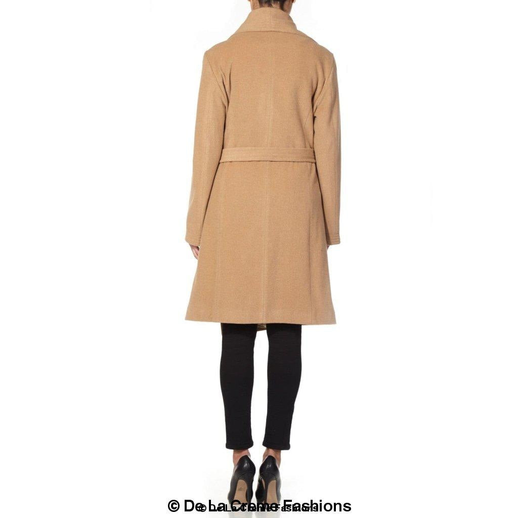 Dustercoat aus Wollmischung mit großem Revers