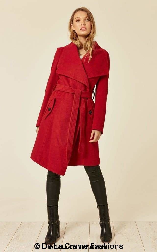 Dustercoat aus Wollmischung mit großem Revers
