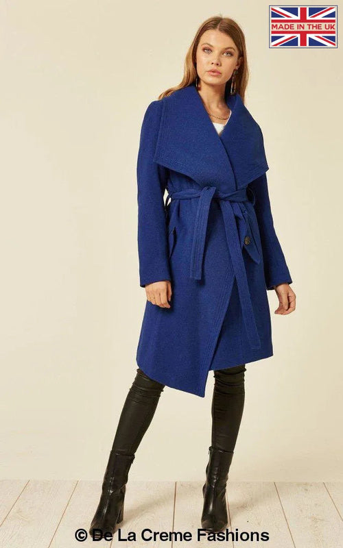 Dustercoat aus Wollmischung mit großem Revers