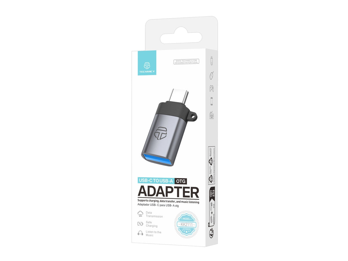 Techancy Adaptador USB-C para USB-A OTG KK2111, Alta Velocidade de