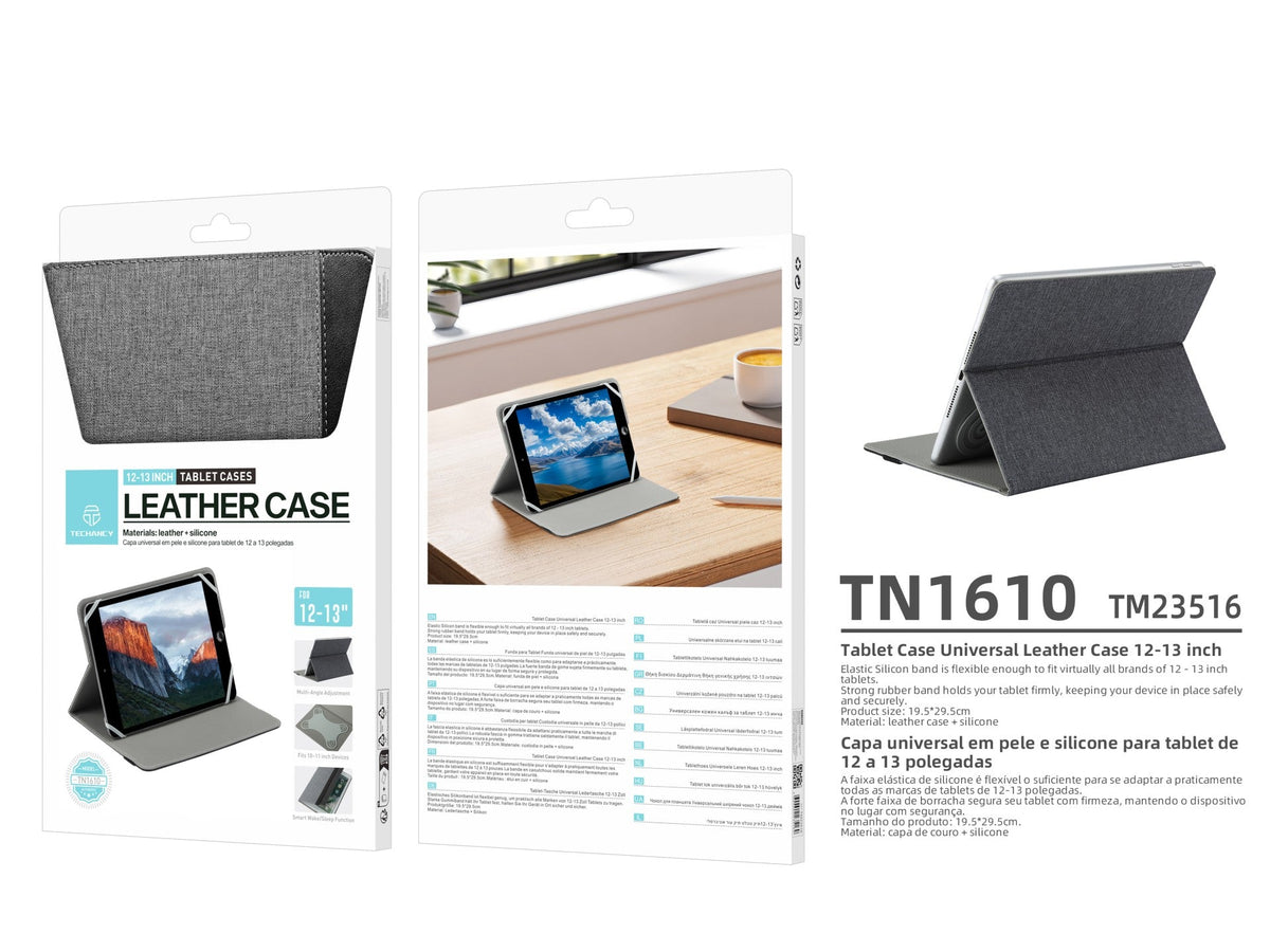 Techancy Capa Tablet TN1610 Universal Para 12-13 Polegadas Couro
