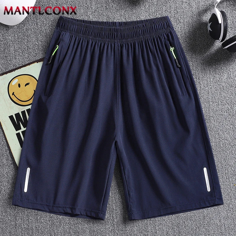 Schnelltrocknende Shorts Herren Badeshorts Hosen Sommer Atmungsaktive Sporthosen Herren Lässige Elastische Lauf-Gym-Fitness-Herrenshorts