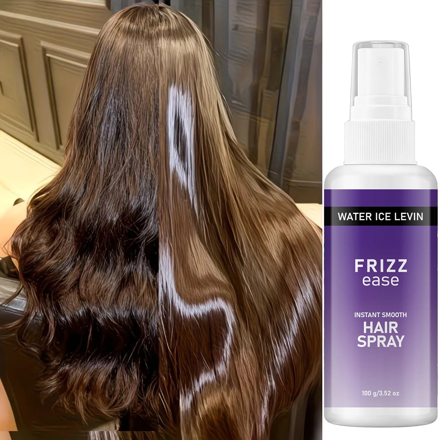 Water Ice Levin Frizz Ease Smooth Hair Spray 100g Collagen Bee Venom Hydrating Anti Frizz Flexible Hair Care Mist