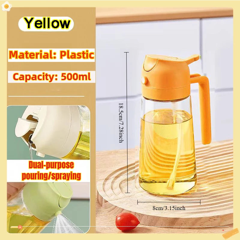 200/300/500ml Öl-Sprühflasche BBQ Kochspray für Olivenöl Kunststoff Backöl-Sprühflasche leere Essigflasche oder Öl-Pinsel