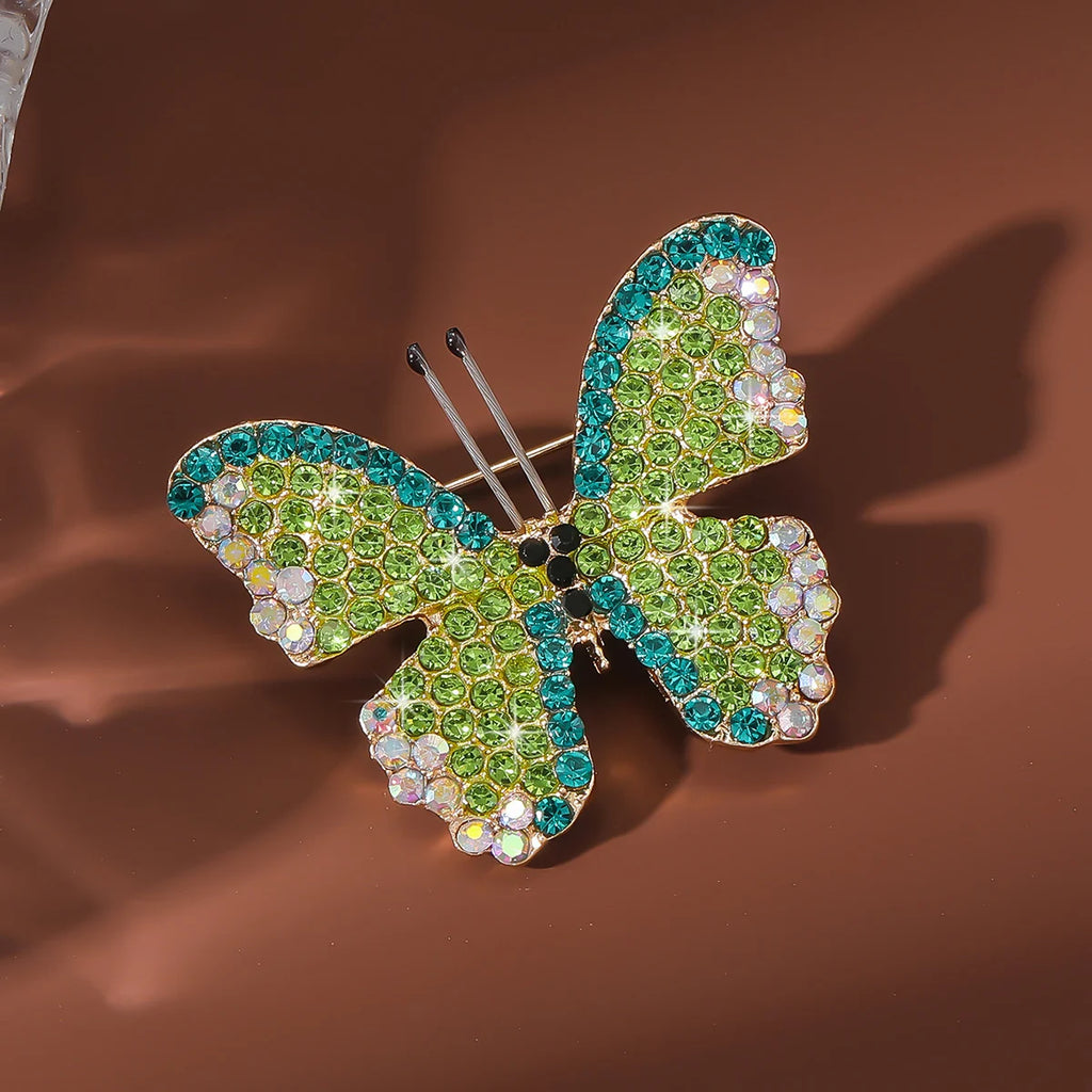Cute butterfly brooch for women, sparkling and vibrant with forest style design, daily wear brooch accessories