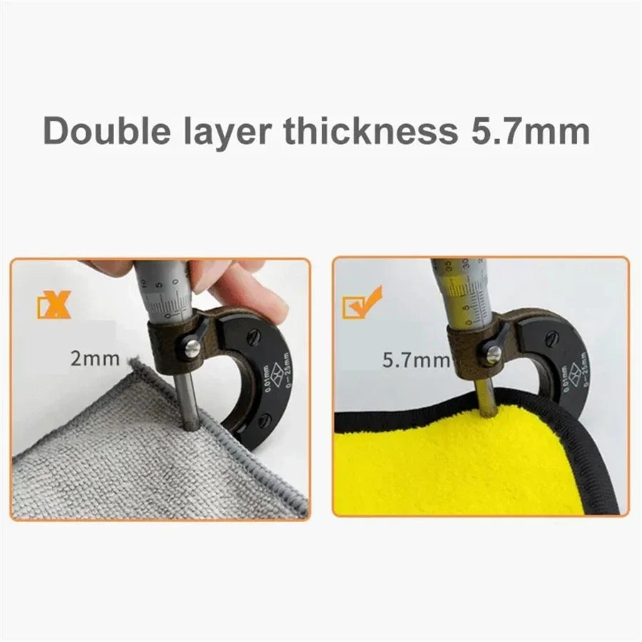 1/2/3/6/10pcs 30X60cm Microfiber Car Cleaning Towels Soft Quick Drying for Windows Mirrors Wiping Rags Double Layer Wash Cloth