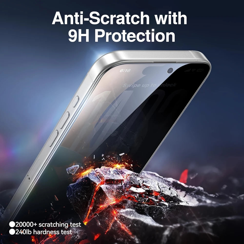 NNBILI Blickschutzfolie Für iPhone 17 Pro Max Anti-Spionage-Glas Für iPhone 16 15 14 13 12 11 Pro Max Blickschutzfolie iPhone 17