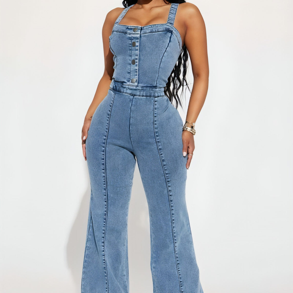 Damen-Jumpsuit, neu, schmal geschnitten, figurbetont