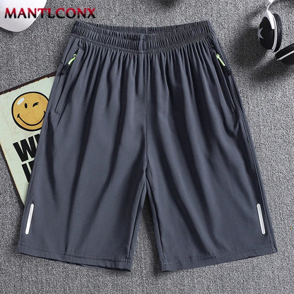 Schnelltrocknende Shorts Herren Badeshorts Hosen Sommer Atmungsaktive Sporthosen Herren Lässige Elastische Lauf-Gym-Fitness-Herrenshorts