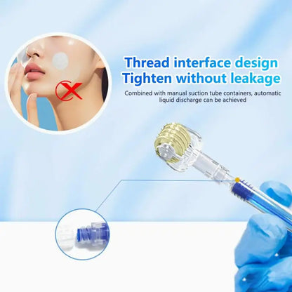 Microneedle Roller Stamp 0.25mm - Serum Applicator for Beard Growth Scalp Hair Facial Beauty Skincare Tool