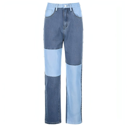DenimDare™ Stitching High-Rise Straight-Leg Jeans Damen