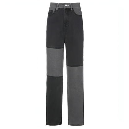 DenimDare™ Stitching High-Rise Straight-Leg Jeans Damen