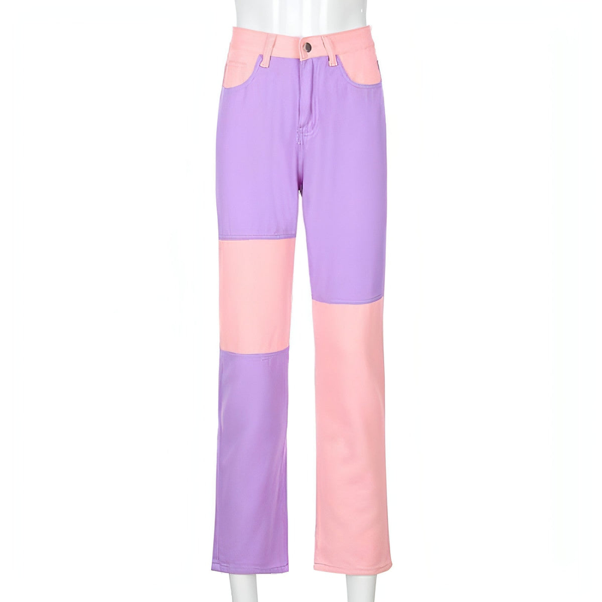 DenimDare™ Stitching High-Rise Straight-Leg Jeans Damen