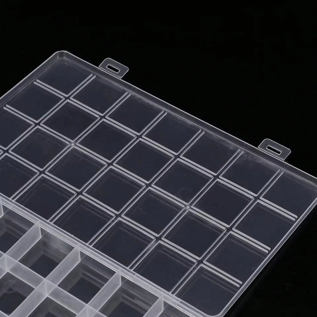 1pc Plastic 28-Grid Jewelry Storage Case, Removable Dividers For Craft Tiny Components