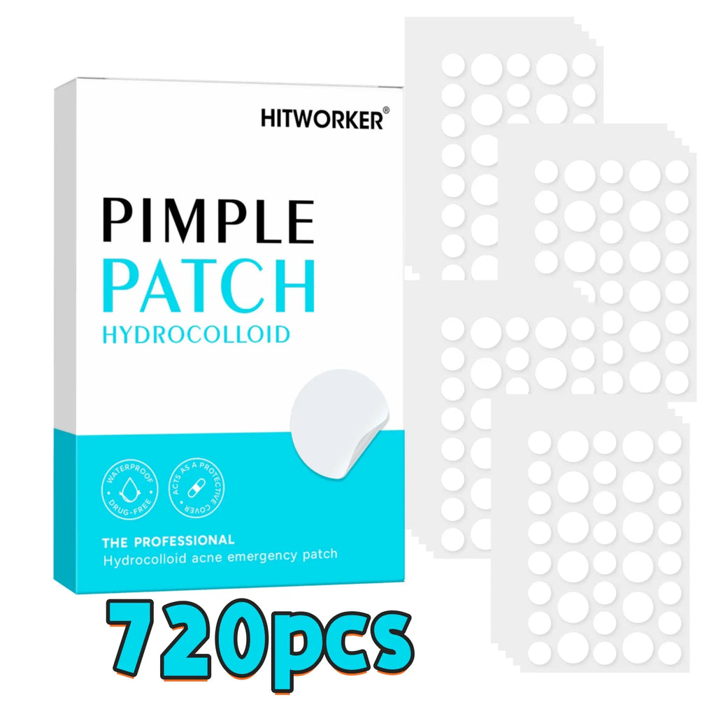 144/360/720pcs Hydrocolloid Acne Pimple Patches for Face, Effective Blemish Spot Treatment, Invisible & Skin-Friendly