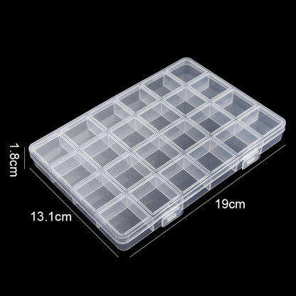 Transparent Clear Plastic Empty Jewelry Storage Organizer Container Display Case For Earrings Loose Beads Craft Supplies
