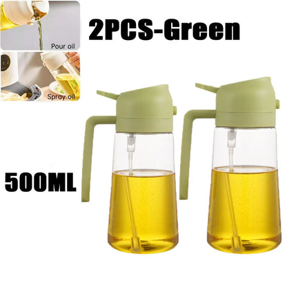 200/300/500ml Öl-Sprühflasche BBQ Kochspray für Olivenöl Kunststoff Backöl-Sprühflasche leere Essigflasche oder Öl-Pinsel