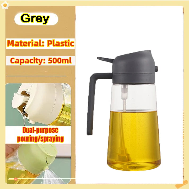 200/300/500ml Öl-Sprühflasche BBQ Kochspray für Olivenöl Kunststoff Backöl-Sprühflasche leere Essigflasche oder Öl-Pinsel