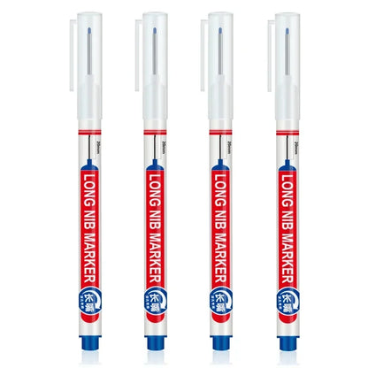 4Pcs/Set 20mm Deep Hole Long Nib Head Markers For Metal Perforating Pen Waterproof Bathroom Woodworking Decoration Multi-Purpose