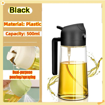 200/300/500ml Öl-Sprühflasche BBQ Kochspray für Olivenöl Kunststoff Backöl-Sprühflasche leere Essigflasche oder Öl-Pinsel