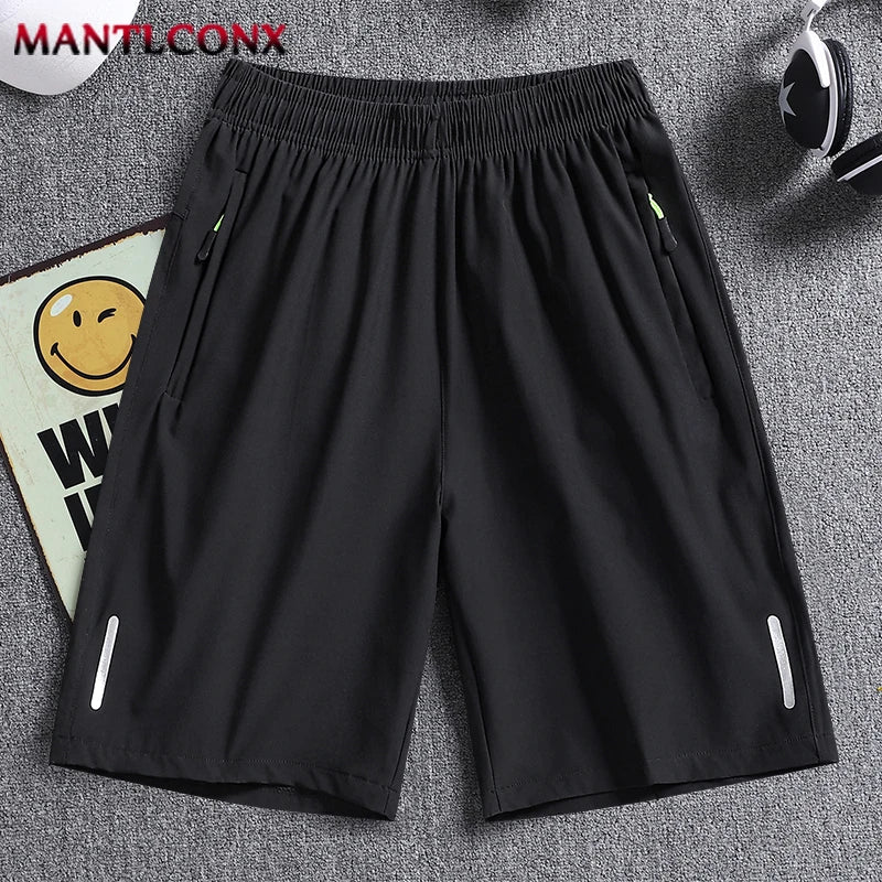 Schnelltrocknende Shorts Herren Badeshorts Hosen Sommer Atmungsaktive Sporthosen Herren Lässige Elastische Lauf-Gym-Fitness-Herrenshorts
