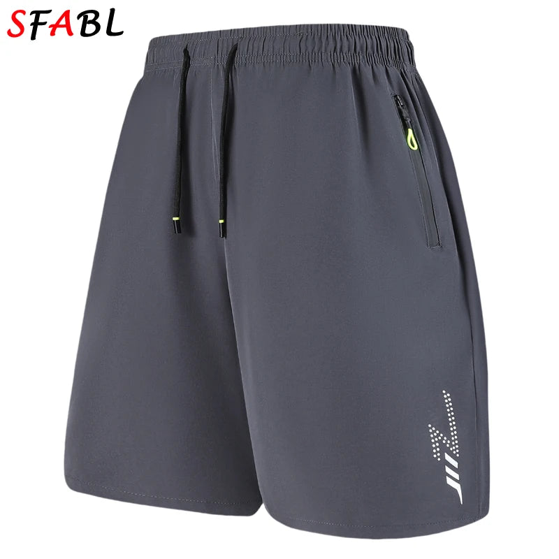 Schnelltrocknende Shorts Herren Badeshorts Hosen Sommer Atmungsaktive Sporthosen Herren Lässige Elastische Lauf-Gym-Fitness-Herrenshorts