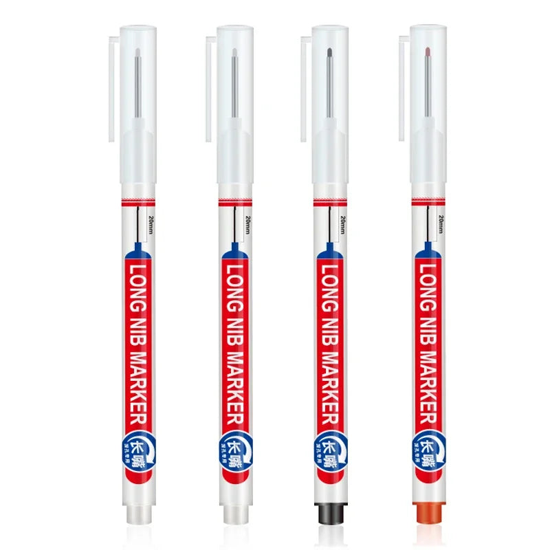 4PCS 20mm Deep Hole Long Nib Multi-Purpose Head Markers for Metal Perforating Pen Woodworking Decoration Art Supplies